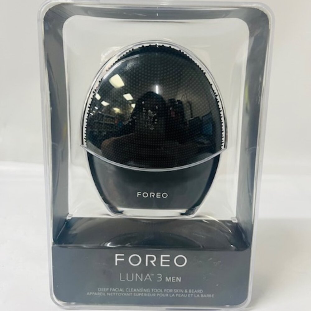 Foreo Luna 3 Men Deep Facial Cleansing Tool for Skin & Beard, Black- NEW